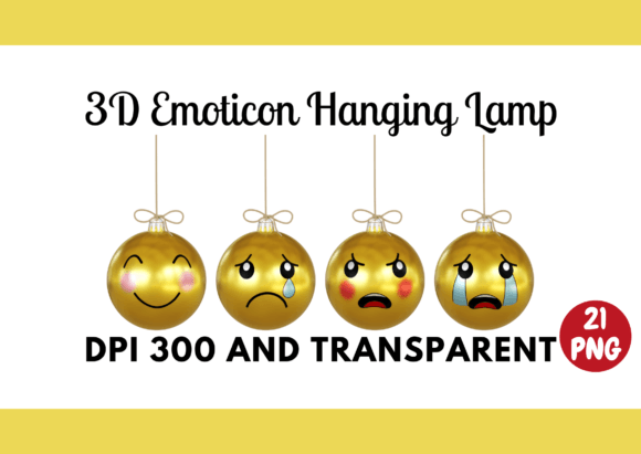 Enhancing Digital Creativity with the 3D Render Emoticon Hanging Lamp