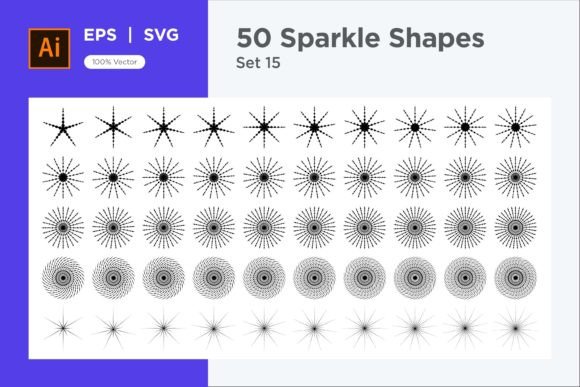 Enhancing Visual Impact with Sparkle Shape Symbol Sign V3-50 -15