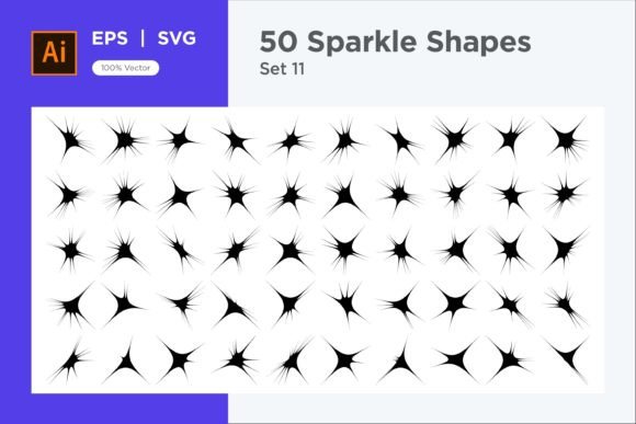 Maximizing Design Impact with Sparkle Shape Symbol Sign V2-50 -11