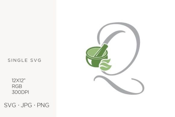 Mortar, Spice & Letter Q Design