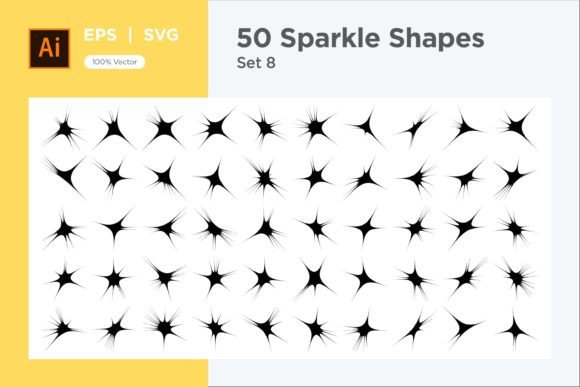 Sparkle Shape Symbol Sign V2-50 -8 Guide